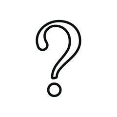 Question mark icon line art vector