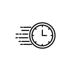 Quick time icon line art vector