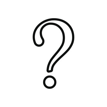 recommend clip art: Question mark icon line art vector