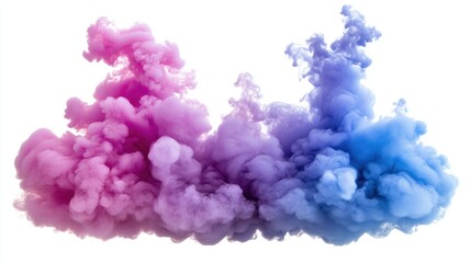 Naklejka premium Colorful Smoke Explosion in Pink and Blue Hues for Creative Projects
