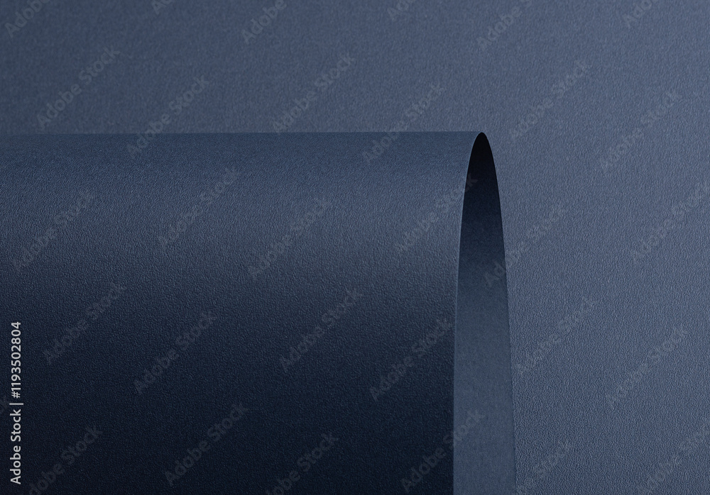 Poster navy blue paper background with a matte, grainy texture and smooth, curved surfaces. deep blue tones