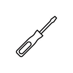 Screwdriver icon line art vector