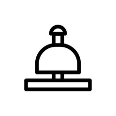 Service bell icon line art vector
