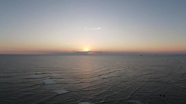 Sunset over the sea