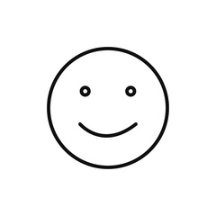 smile icon line art vector