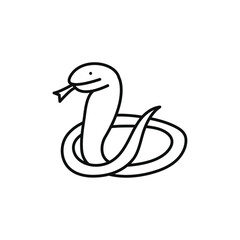 Snake icon line art vector
