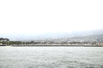 A marina in Santa Barbara is jammed with sailboats