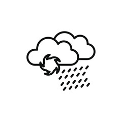 Storm icon line art vector
