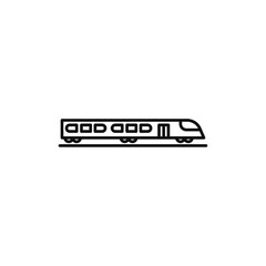 Subway high speed train icon line art vector