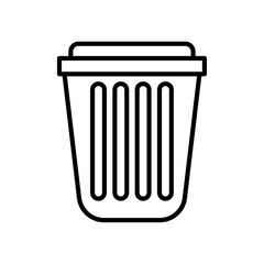 Trash icon line art vector