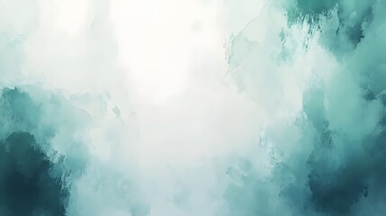 Abstract Teal Watercolor Painting Background Design