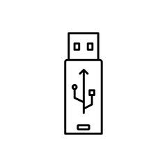 Usb icon line art vector