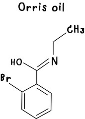 Orris oil ,chemical structure of Orris oil  illustration