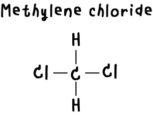 Methylene chloride,chemical structure of Methylene chloride illustration