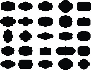 Set of vintage label and badges shape collections. Vector illustration