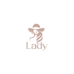 beauty woman logo template vector illustration