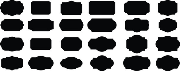 Set of vintage label and badges shape collections. Vector illustration