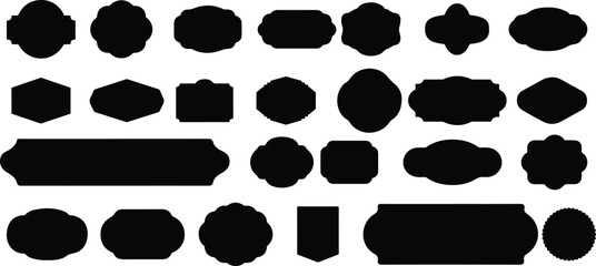 Set of vintage label and badges shape collections. Vector illustration