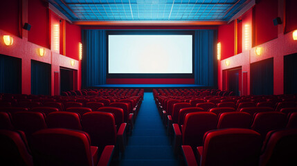 isometric the interior of the cinema