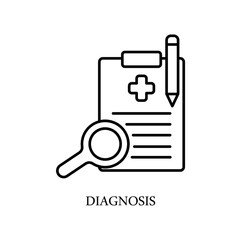 Icon a DIAGNOSIS , isolated against a clean background.