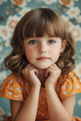 Fototapeta premium Timeless Beauty: Retro 60s Girl Outfit
