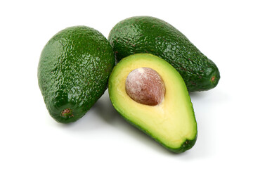Avocado, isolated on white background.