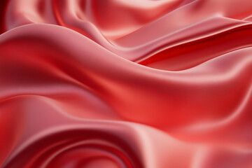 Obraz premium Red silk satin fabric background.