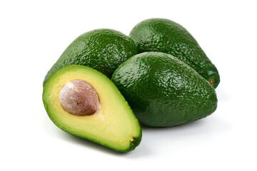 Avocado, isolated on white background.