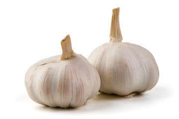 Fresh garlic, isolated on white background.