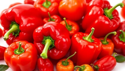 Beautiful Bell Pepper Clipart, white background 