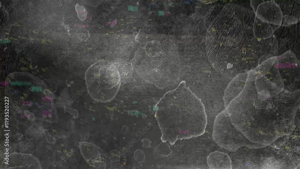 Aufkleber dark gray abstract texture with animated organic shapes and glitch effect - looping background
