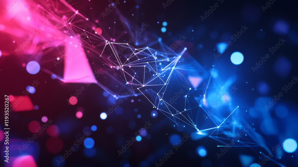 Aufkleber hologram usa. map of the united states of polygons, triangles of points and lines. us map low poly c