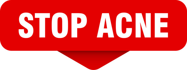 stop acne sticker. stop acne sign on transparent background