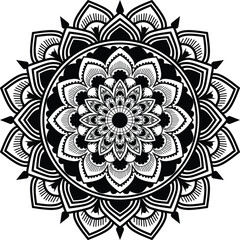 Simple mandala design for coloring. beautiful mandala art for coloring book, mandala design, Vector mandala pattern design with hand drawn.