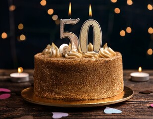 Generated image  Beautiful cake celebrating a birthday or milestone of 5
