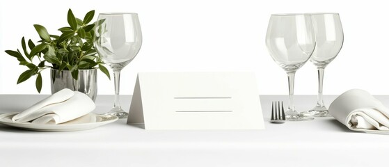 Elegant Dining Setup Restaurant Table Arrangement Minimalist Style Close-Up View Hospitality Concept