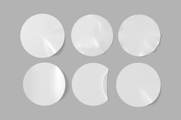 sticker mockup isolated on white 3D rendering