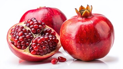 Juicy Pomegranate Slice & Whole Fruit - Tilt-Shift Miniature Photography
