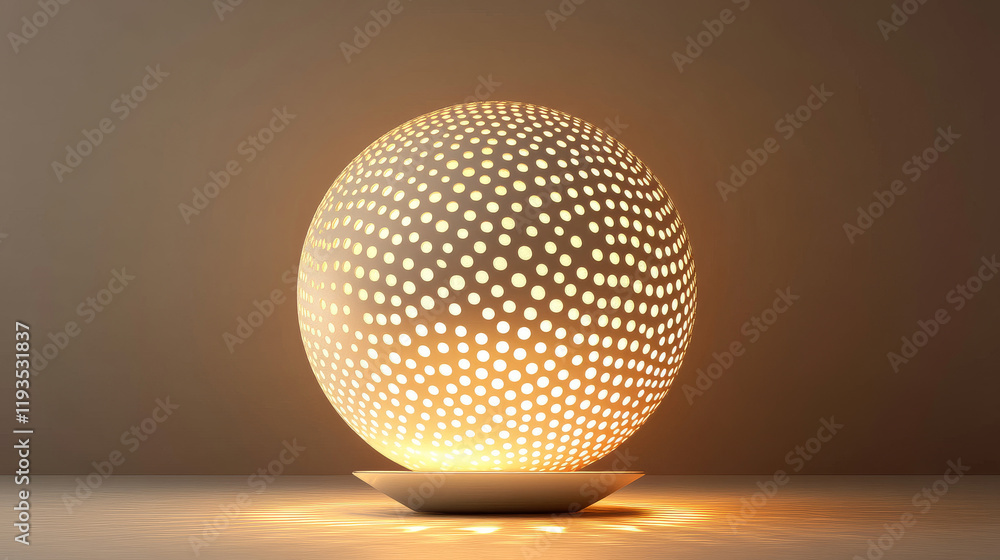 Aufkleber lamp of the particles. table lamp consists of circles and points. vector illustration.