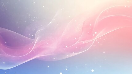 Abstract Pastel Waves with Glimmering Particles Background