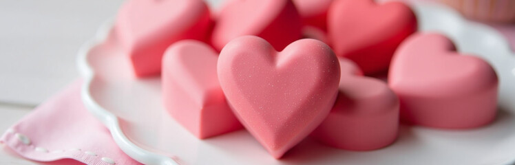 Obraz premium Los Bombones En Forma De Corazón Son Un Regalo Dulce Y Romántico Perfecto Para El Día De San Valentín. 00002
