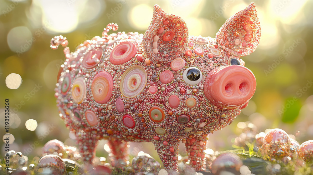 Poster pig of the particles. pig consists of circles and points.