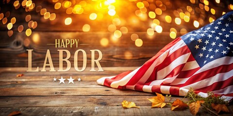 Labor Day Portrait Photography: Festive Background with Copy Space for Seasonal Text
