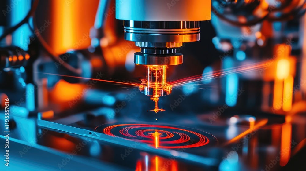 Poster concept of quantum sensors in action, showcasing advanced quantum devices measuring ultra-precise da