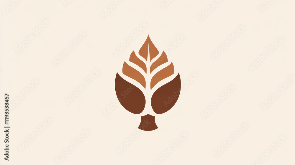 Poster vector acorn logo. a logo in the shape of an acorn.