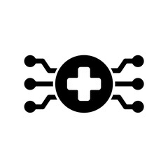 Obraz premium Icon a AI HEALTHCARE, isolated against a clean background.