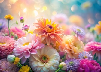 Long Exposure Mother's Day Flowers with Text Space - Beautiful Floral Photography