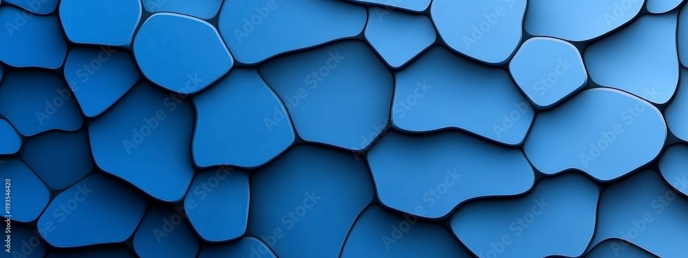 Poster abstract blue textured wall featuring irregular shapes and smooth curves creating a modern artistic 
