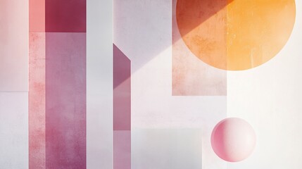 Abstract Pastel Geometric Wall Art Design