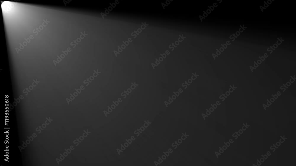 Aufkleber beautiful volume light in the dark seamless. white rays moving on black background with floating dus